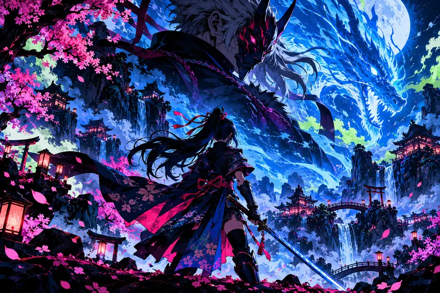 Ausgearbeitetes Anime-Figurendesign mit klarerer Gestaltung und Präsentation